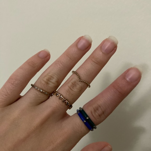 Pandora | Jewelry | Three Size 7 Rose Gold Plated Pandora Rings And Two ...